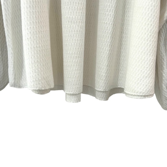 Free People Rainbow Dreams Pullover thermal Knit Top S white multi oversized - Picture 8 of 11